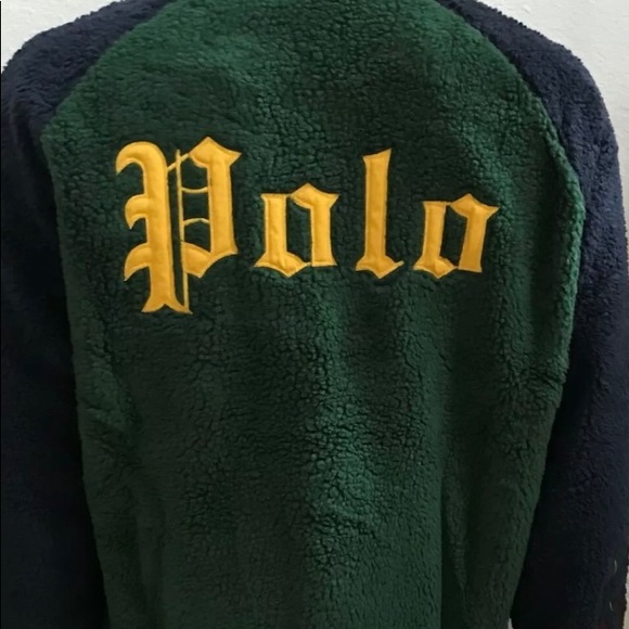Polo Ralph Lauren Mens Fleece Letterman Jacket